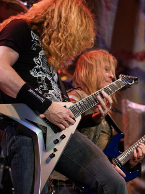Dave Mustaine of Megadeth playing new Dean Guitars