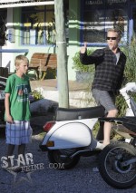 James Hetfield with his son Castor in Punta del Este, Uruguay on 12-25-11